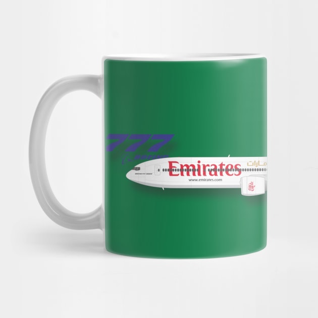 Emirates Airways Boeing 777 airliner by GregThompson